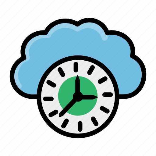 Clock, cloud, computer, database, internet, time icon - Download on Iconfinder