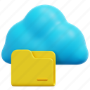 cloud, folder, technology, computing, data, ui, 3d