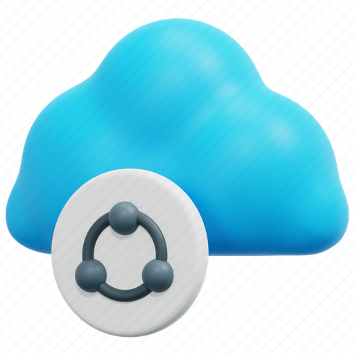 Cloud, connection, technology, computing, data, ui, 3d icon - Download on Iconfinder