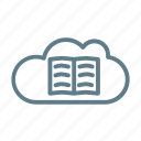 book, cloud, cloud service, cloud storage, library cloud, online books 