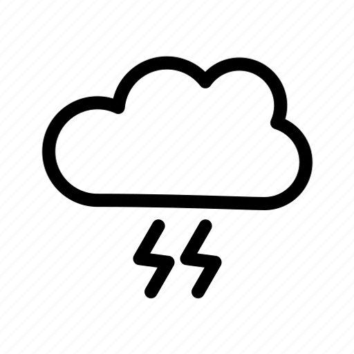 Cloud, forecast, thunder, weather icon - Download on Iconfinder