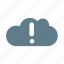 attention, cloud, cloud service, cloud storage, exclamation sign, ui cloud, warning cloud 