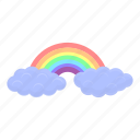 rainbow, cloud, rain
