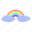 rainbow, cloud, rain 