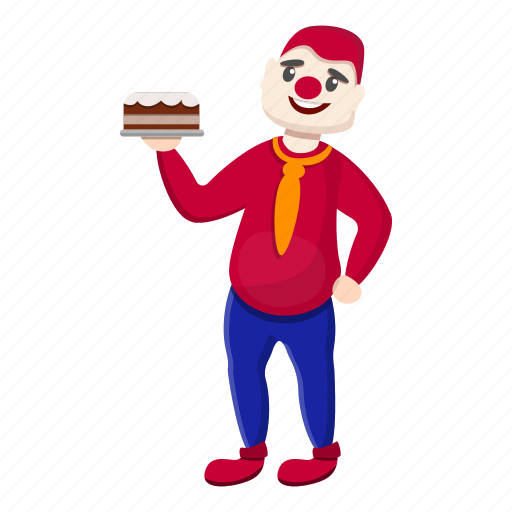 Birthday, cake, clown, hand, party, retro icon - Download on Iconfinder