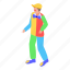 cartoon, child, clown, colorful, isometric, party, person 