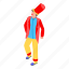 cartoon, clown, funny, isometric, man, party, person 