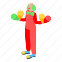 cartoon, child, clown, isometric, love, party, person