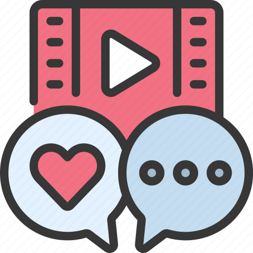 Content, engagement, social, likes, comments, media, video icon - Download on Iconfinder