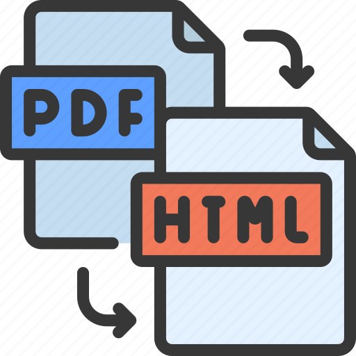 Pdf, to, html, files, types, file, documents icon - Download on Iconfinder
