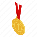 cartoon, gold, isometric, medal, sport, trophy, victory