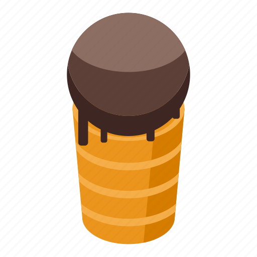Cartoon, chocolate, cream, hand, ice, isometric, party icon - Download on Iconfinder