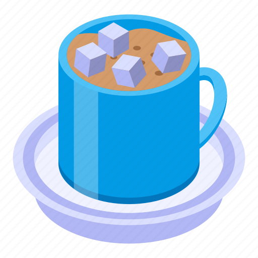 Cartoon, christmas, cocoa, heart, isometric, mug, silhouette icon - Download on Iconfinder