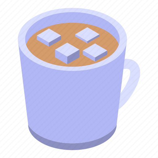 Business, cartoon, christmas, cocoa, drink, isometric, marshmallow icon - Download on Iconfinder