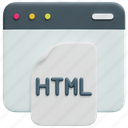 html, file, code, coding, program, programming, web, 3d