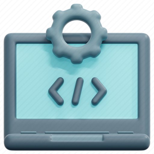 Settings, gear, code, coding, program, programming, laptop icon - Download on Iconfinder