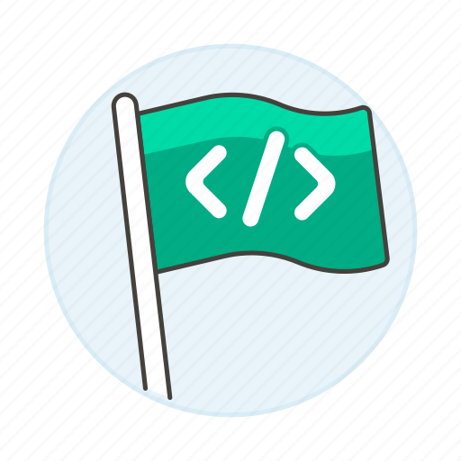 Achievement, coding, development, flag, html, programming, scripting icon - Download on Iconfinder