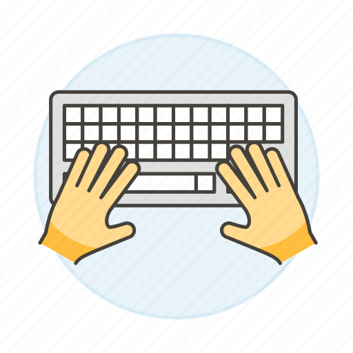 Coding, typing, software, development, keyboard, hand, programming icon - Download on Iconfinder