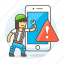 attention, fix, repair, smartphone, service, coding, wrench, tech, bugs, female 