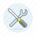 coding, screwdriver, setting, wrench