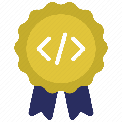 Code, award, programming, developer, ribbon, prize icon - Download on Iconfinder