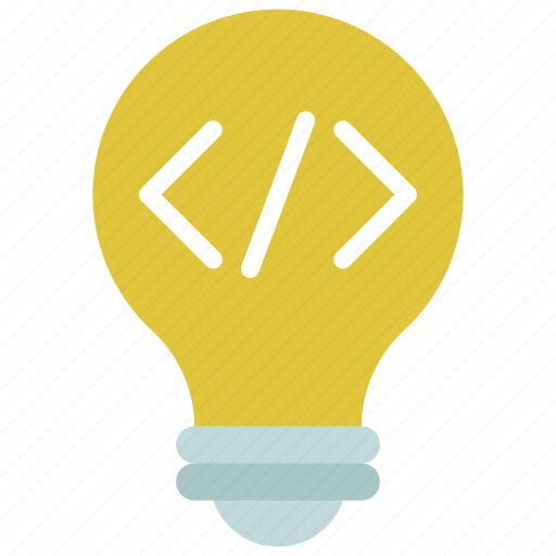 Code, lightbulb, programming, developer, ideas, creative icon - Download on Iconfinder