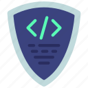 code, shield, programming, developer, protection