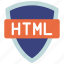 html, shield, programming, developer, protection 