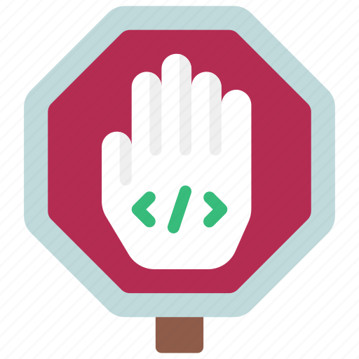 Stop, code, action, programming, developer, stopped icon - Download on Iconfinder