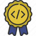 code, award, programming, developer, ribbon, prize 