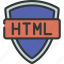 html, shield, programming, developer, protection 