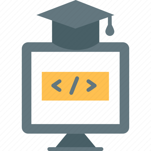 Programming learning, education, online, learning, graduation, coding icon - Download on Iconfinder