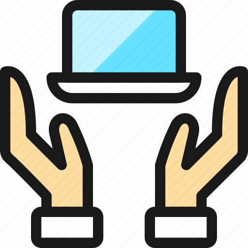 Programming, hold, laptop icon - Download on Iconfinder