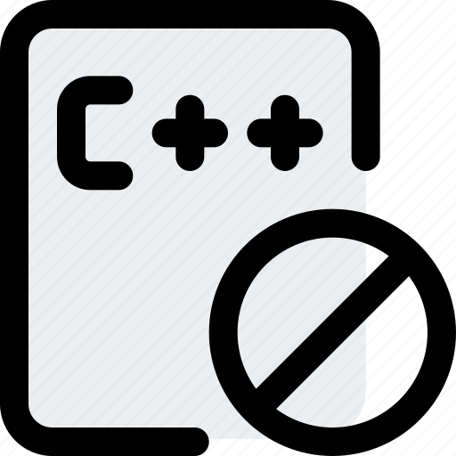 File, banned, coding, c ++ icon - Download on Iconfinder