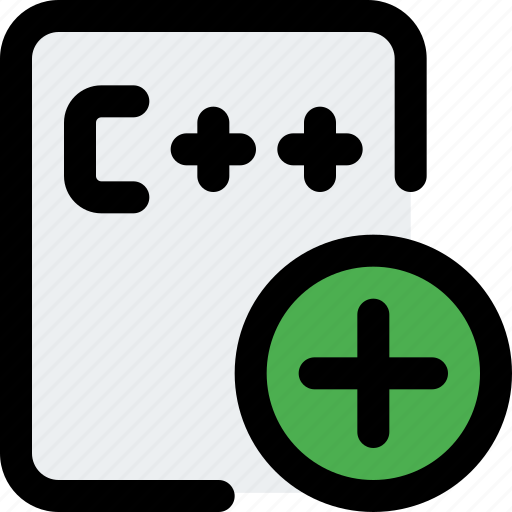 File, coding, c++, add icon - Download on Iconfinder