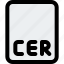 cer, file, certificate, coding 