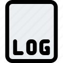 log, file, coding, extension