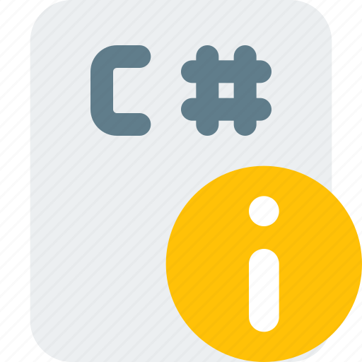 Info, coding, files, c sharp, information icon - Download on Iconfinder
