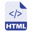 coding, extension, file, html 