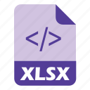 coding, extension, file, xlsx 