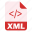 coding, extension, file, language, programming, xml 
