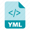 coding, extension, file, language, programming, yaml
