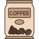 coffee, bag, bean, product, roasted
