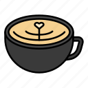 latte, coffee, drink, food, cafe, restaurant