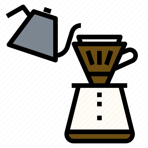 Brew, coffee, copper, drip, over, paper, pour icon - Download on Iconfinder