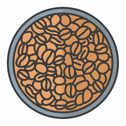 Coffee beans, coffee, bean, seed, cafe, plate icon - Download on Iconfinder