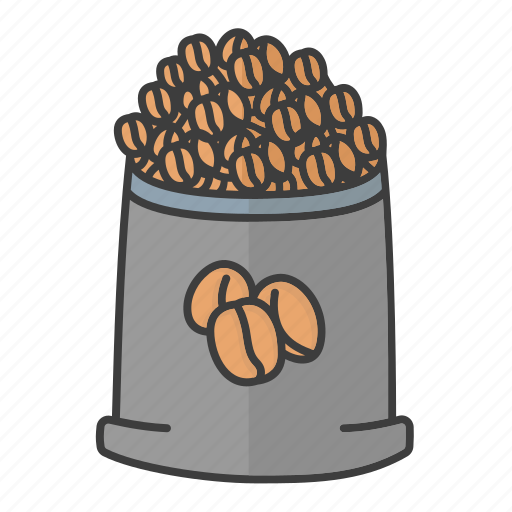 Coffee sack, coffee beans, coffee, bean, seed, cafe, bag icon - Download on Iconfinder