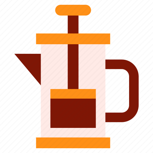 Beverage, cafe, coffee, drink, french press, pot icon - Download on Iconfinder