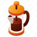beverage, cafe, coffee, drink, french press, pot