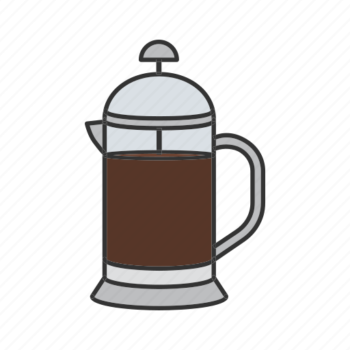 Coffee, french press, kettle, pot, press, teakettle, teapot icon - Download on Iconfinder
